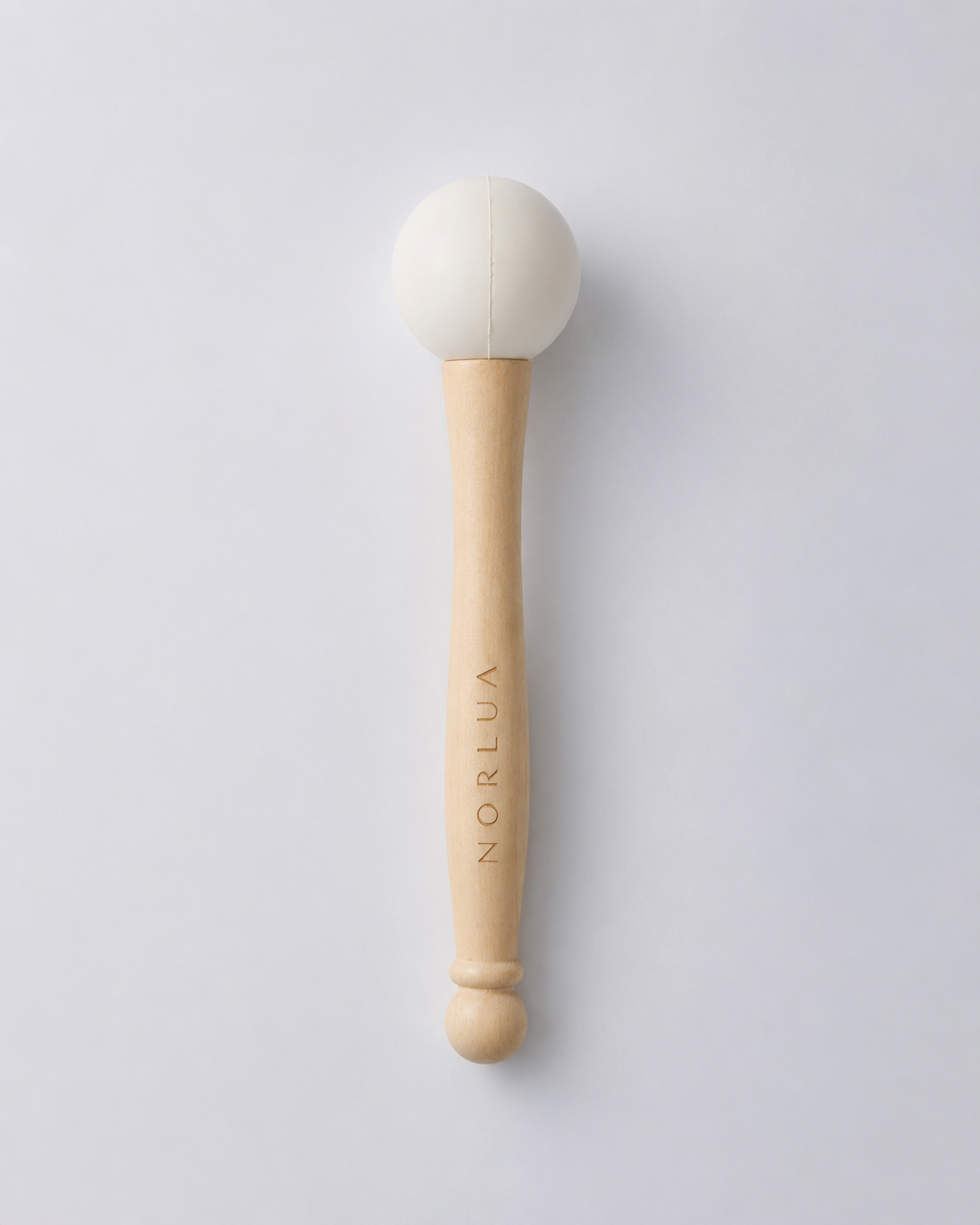 NORLUA wooden mallet with a soft head for gently striking the singing bowl